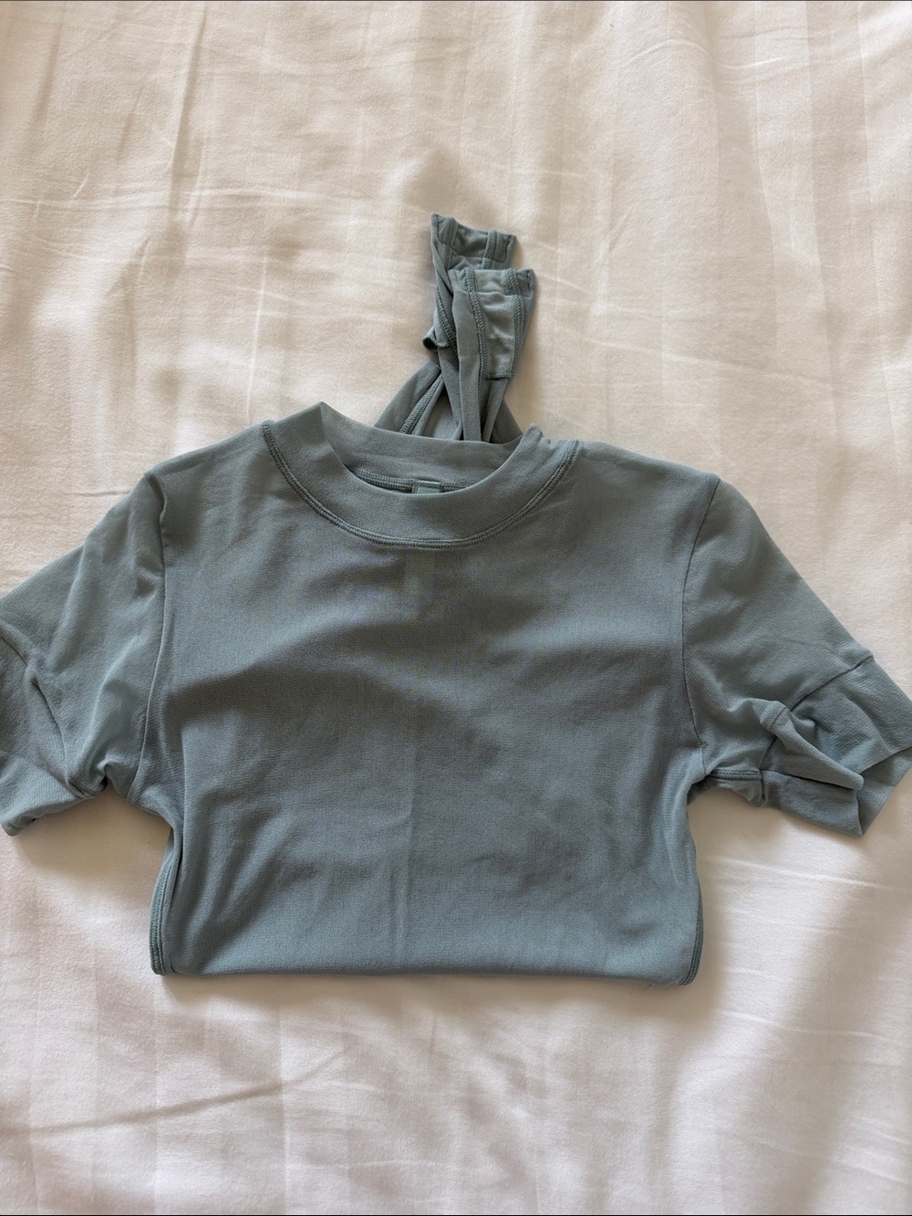 SKIMS Short Sleeve Bodysuit in Dusty Sage